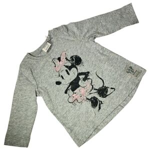 Disney Wheat Mini Mouse Ink Organic Cotton Snap Long Sleeve Gift Tee 6 Mnths NWT